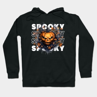 Watercolor Spooky Fall Pumpkin Splash Hoodie